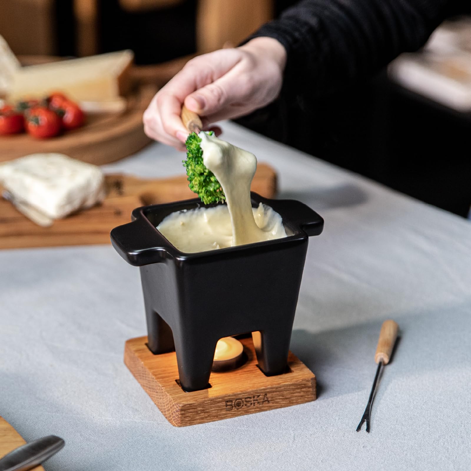 Vela pequeña Boska para mantener el fondue caliente sin electricidad