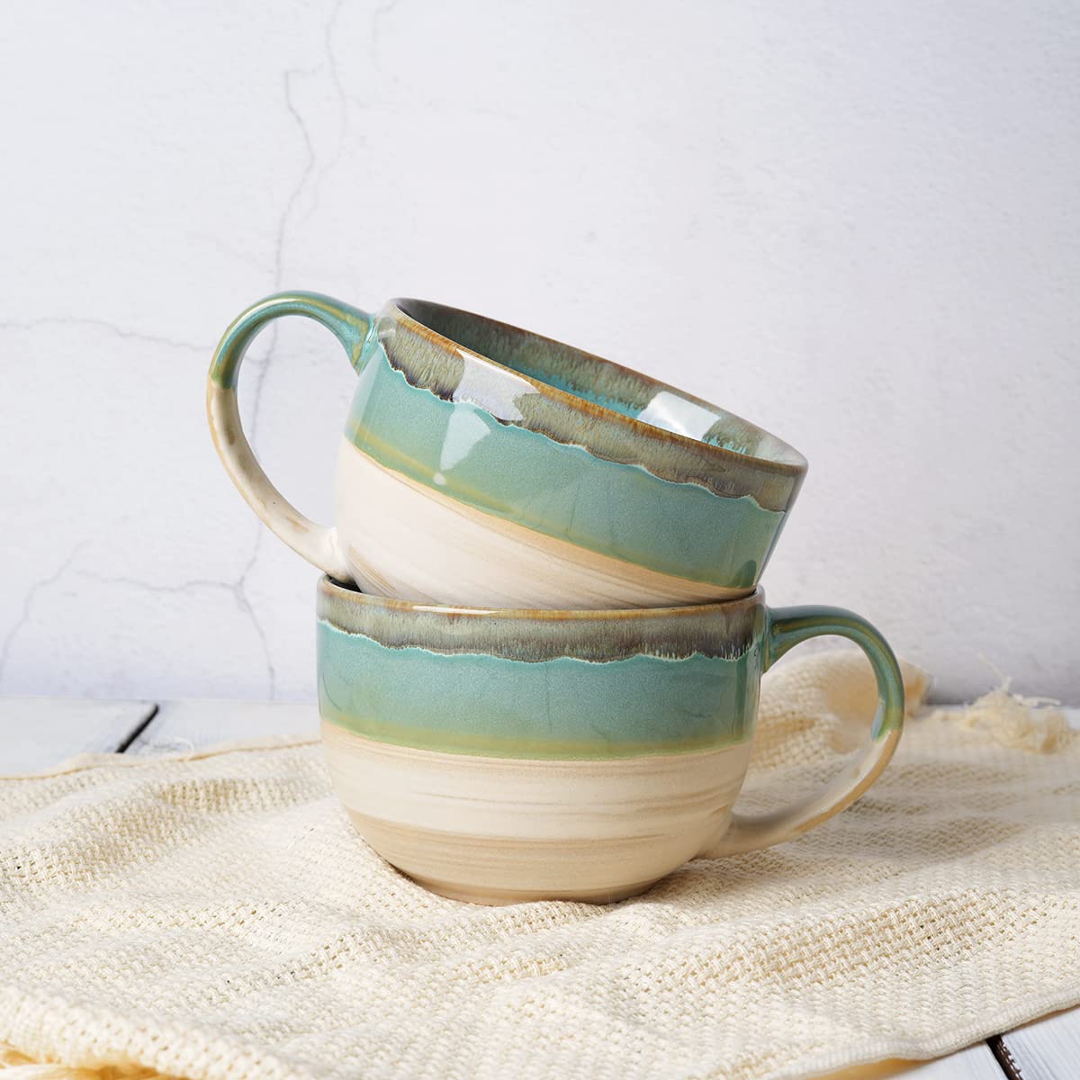 Conjunto de dos tazas Bosmarlin cerámica, ideal para compartir