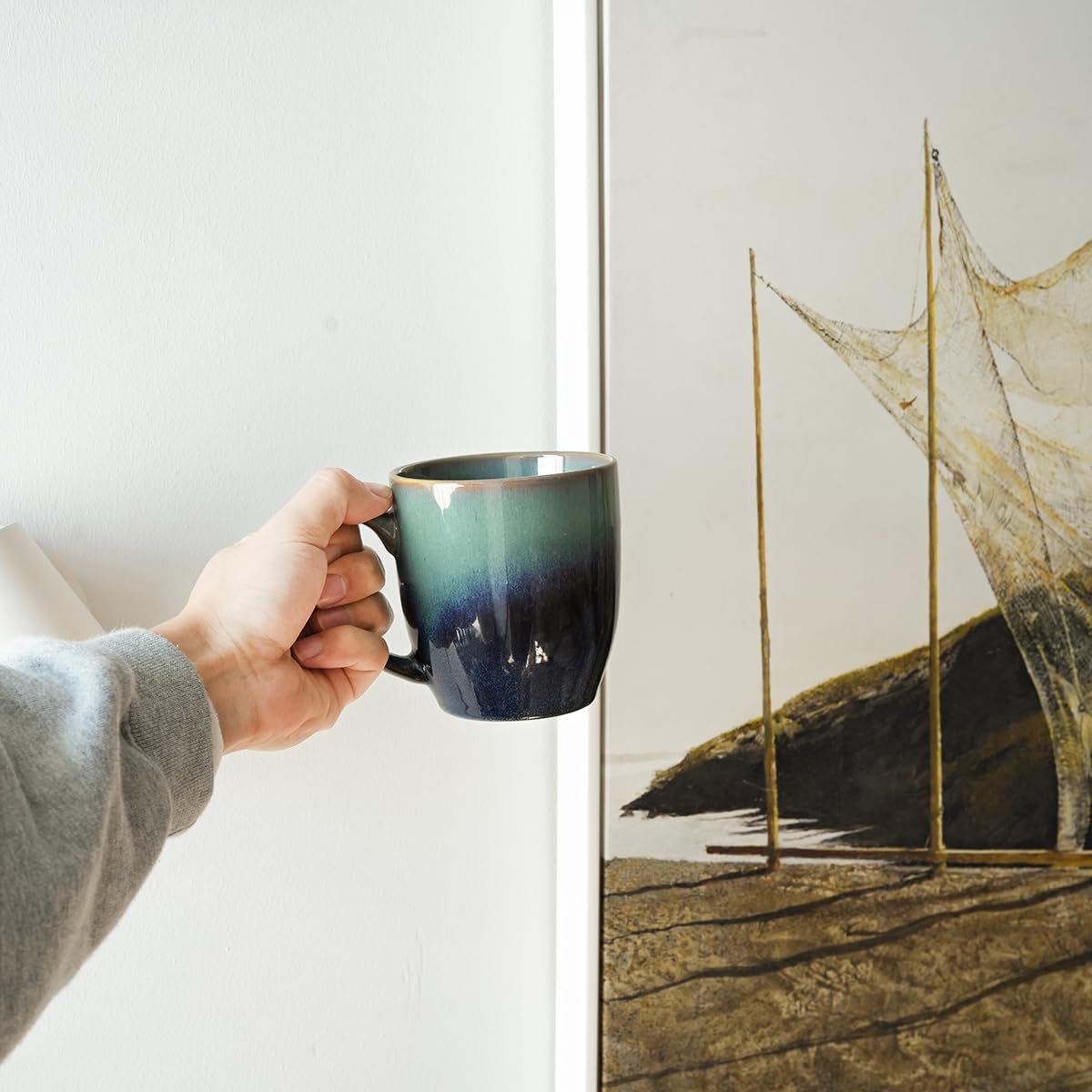 Bosmarlin: juego regalo de tazas de café cerámicas, 17 onzas, ideal para celebrar