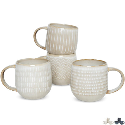 Bosmarlin juego de tazas cerámicas 17 oz, asa grande, para café cómodo.