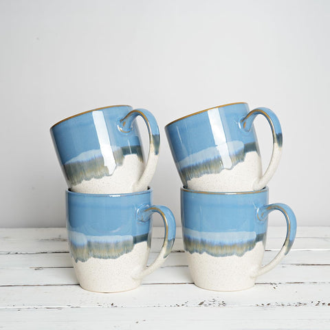 Conjunto Bosmarlin para regalo: 4 tazas de cerámica 17oz.