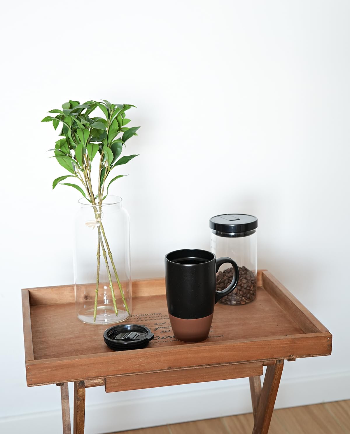 Bosmarlin revestimiento de cuero ergonómico, agarre cómodo incluso con bebidas calientes.