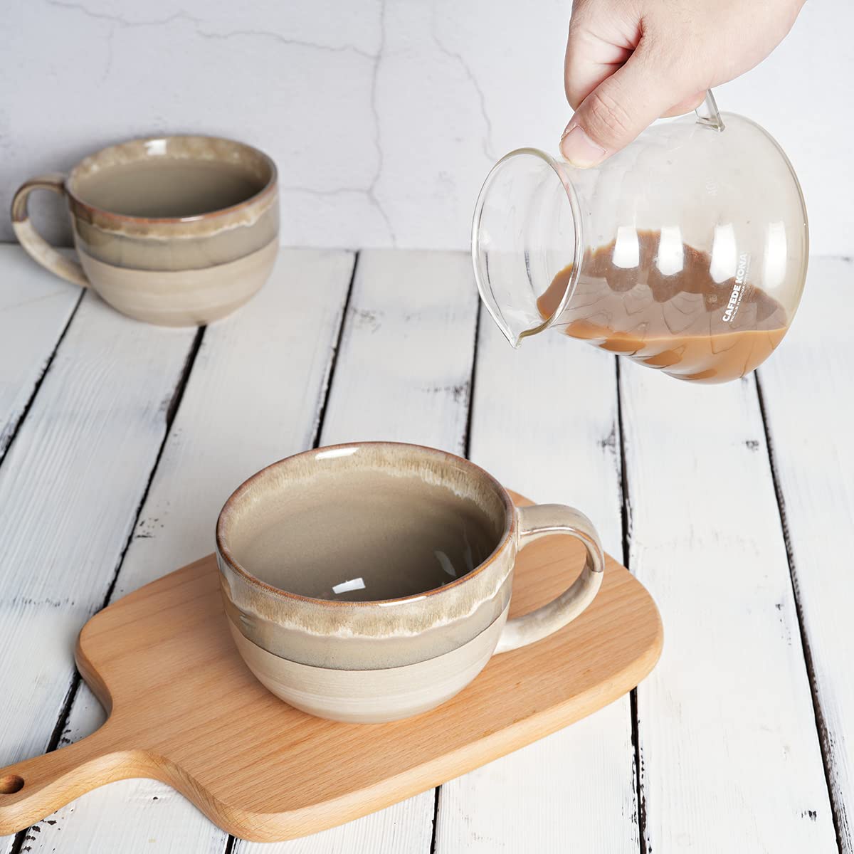Bosmarlin juego de dos tazas cerámicas para compartir.