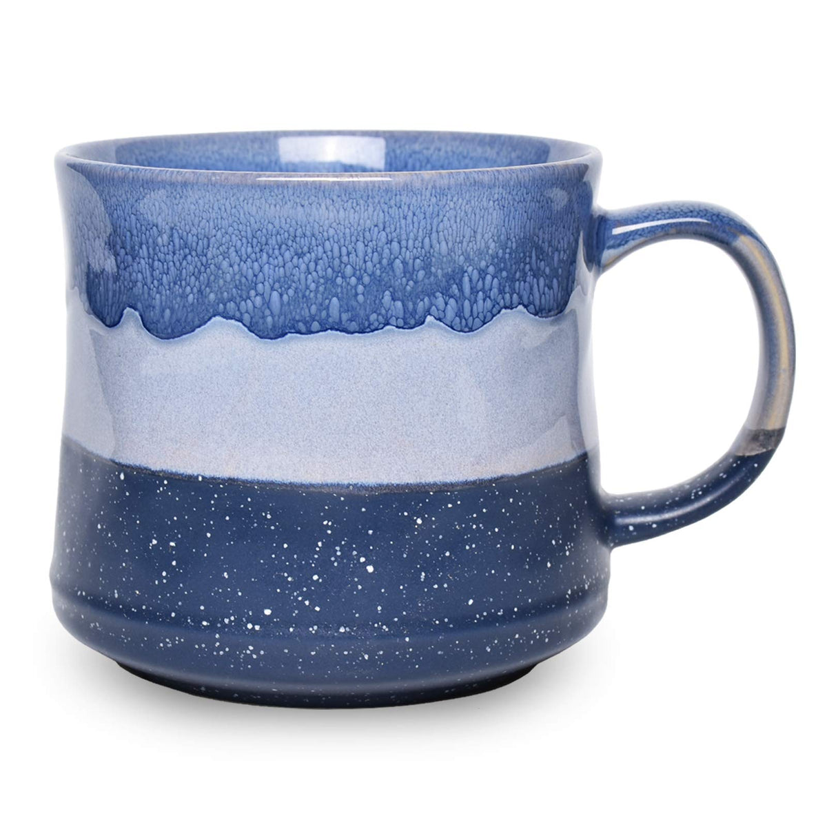 Bosmarlin taza cerámica azul, gran capacidad 21 oz, ideal para café matutino.