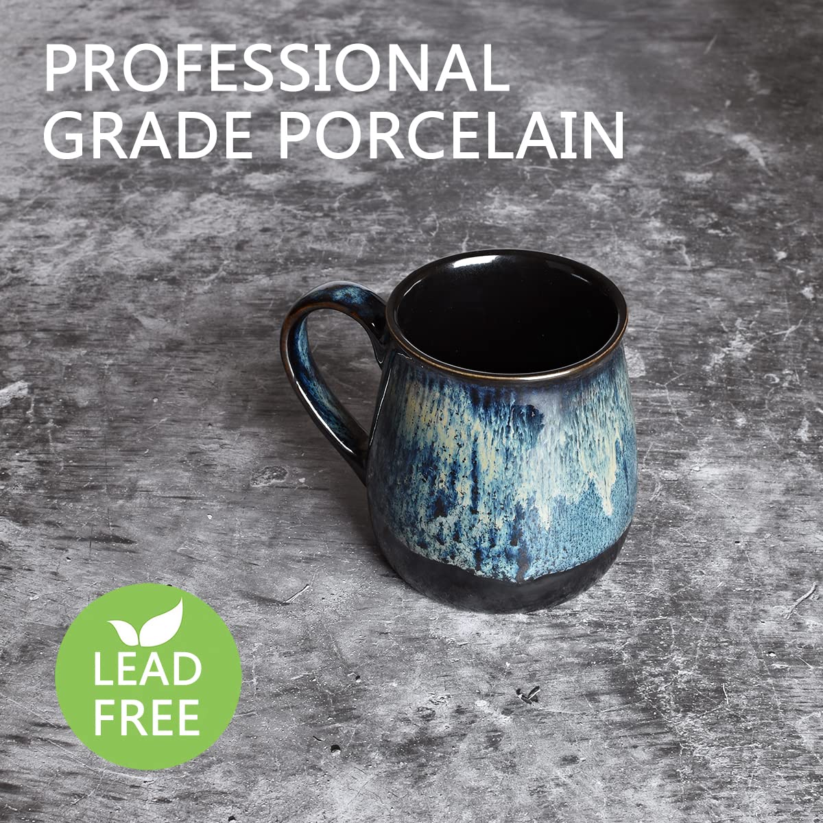 Bosmarlin taza cerámica 21 onzas, apta lavavajillas para limpieza cómoda.