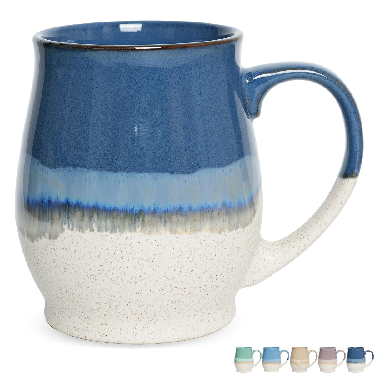Bosmarlin taza cerámica 25oz, gran capacidad para café o té en la oficina.