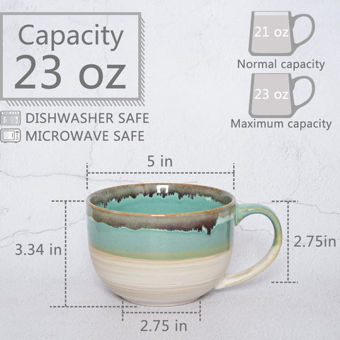 Taza Bosmarlin con asa en forma de interrogación, agarre cómodo para bebidas calientes