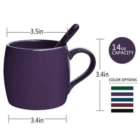 Bosmarlin taza cerámica diseño clásico morado para hogar u oficina