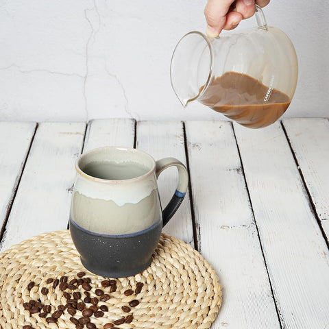 Bosmarlin taza cerámica durable, libre de plomo y cadmio, segura para bebidas.