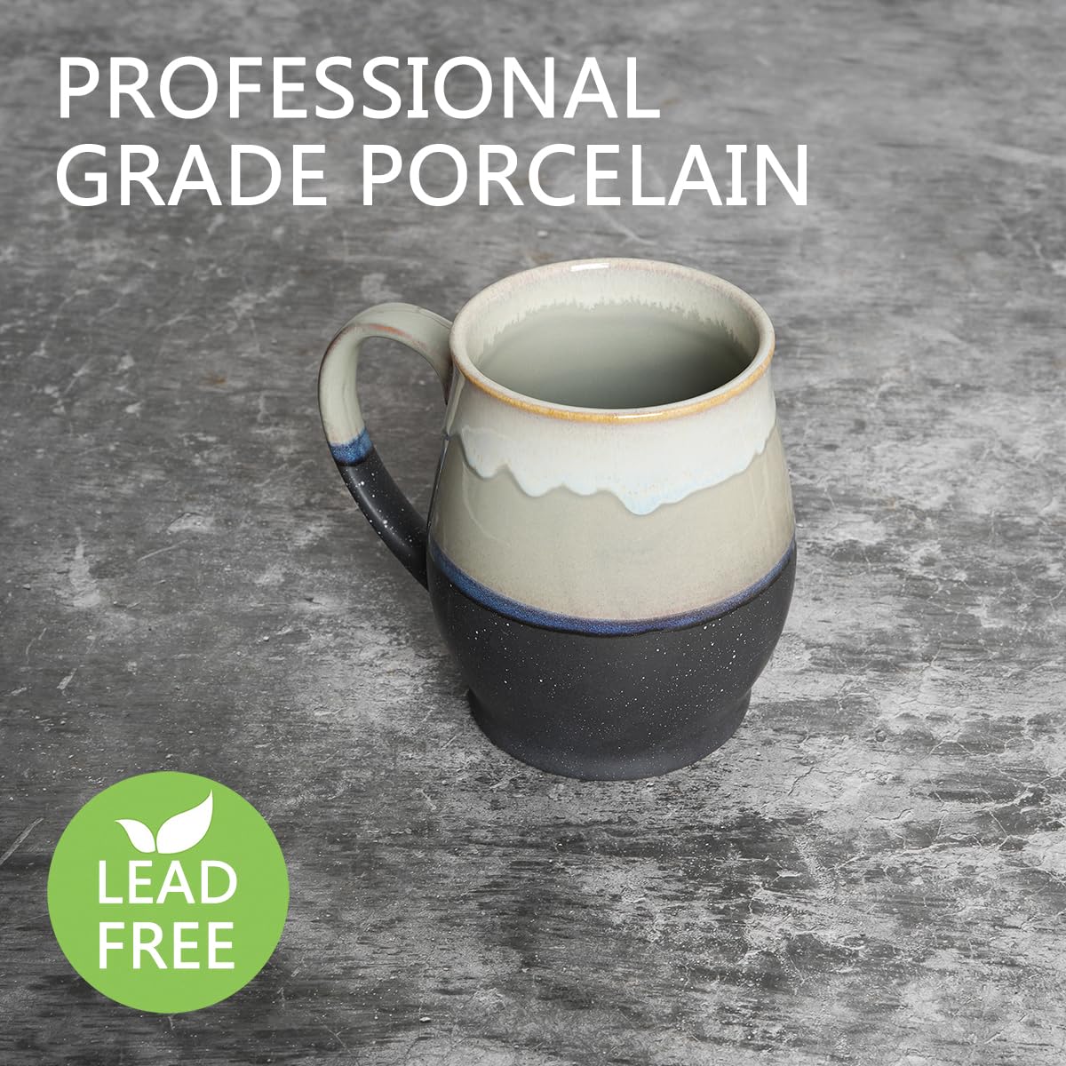 Bosmarlin taza cerámica esmaltado reactivo gris, diseño único para cualquier mesa.