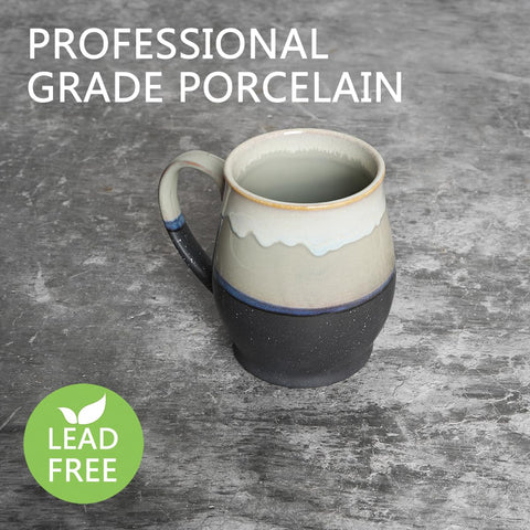 Bosmarlin taza cerámica esmaltado reactivo gris, diseño único para cualquier mesa.