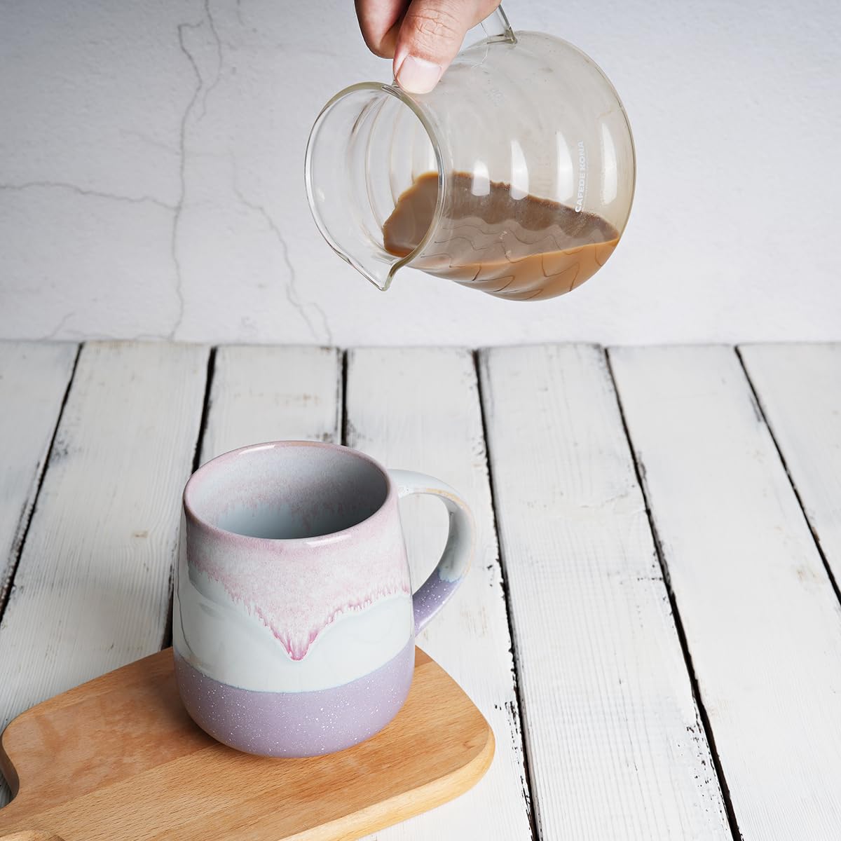 Bosmarlin Taza cerámica grande 23oz, apta lavavajillas y microondas.