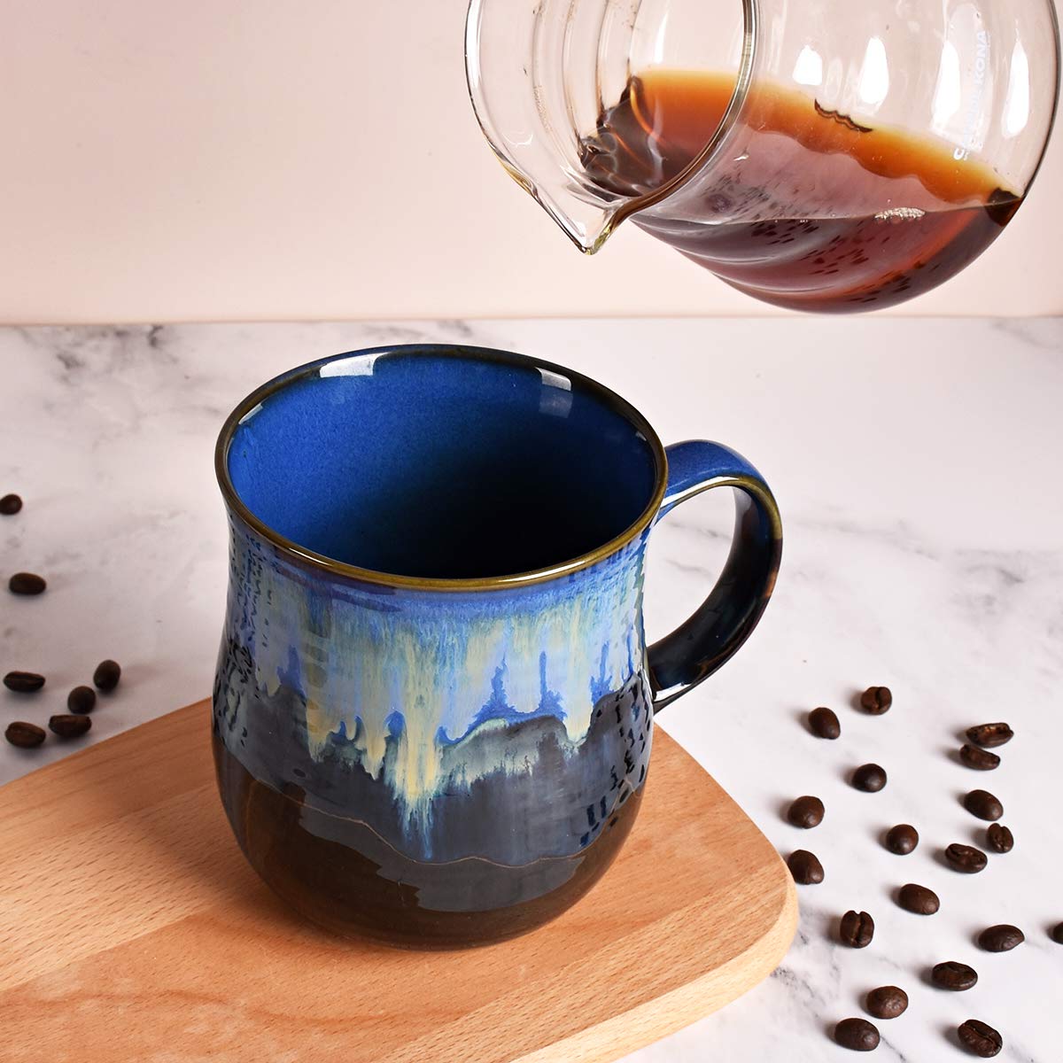 Bosmarlin taza con esmalte reactivo, diseño único