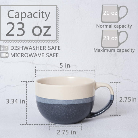 Mango ergonómico de la taza Bosmarlin para verter con comodidad.