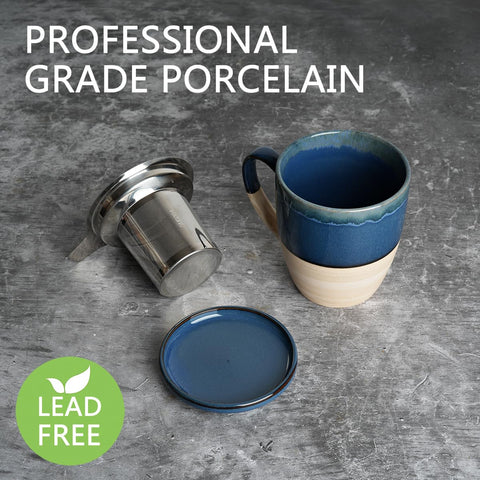 Bosmarlin taza con mango ergonómico, agarre cómodo para beber
