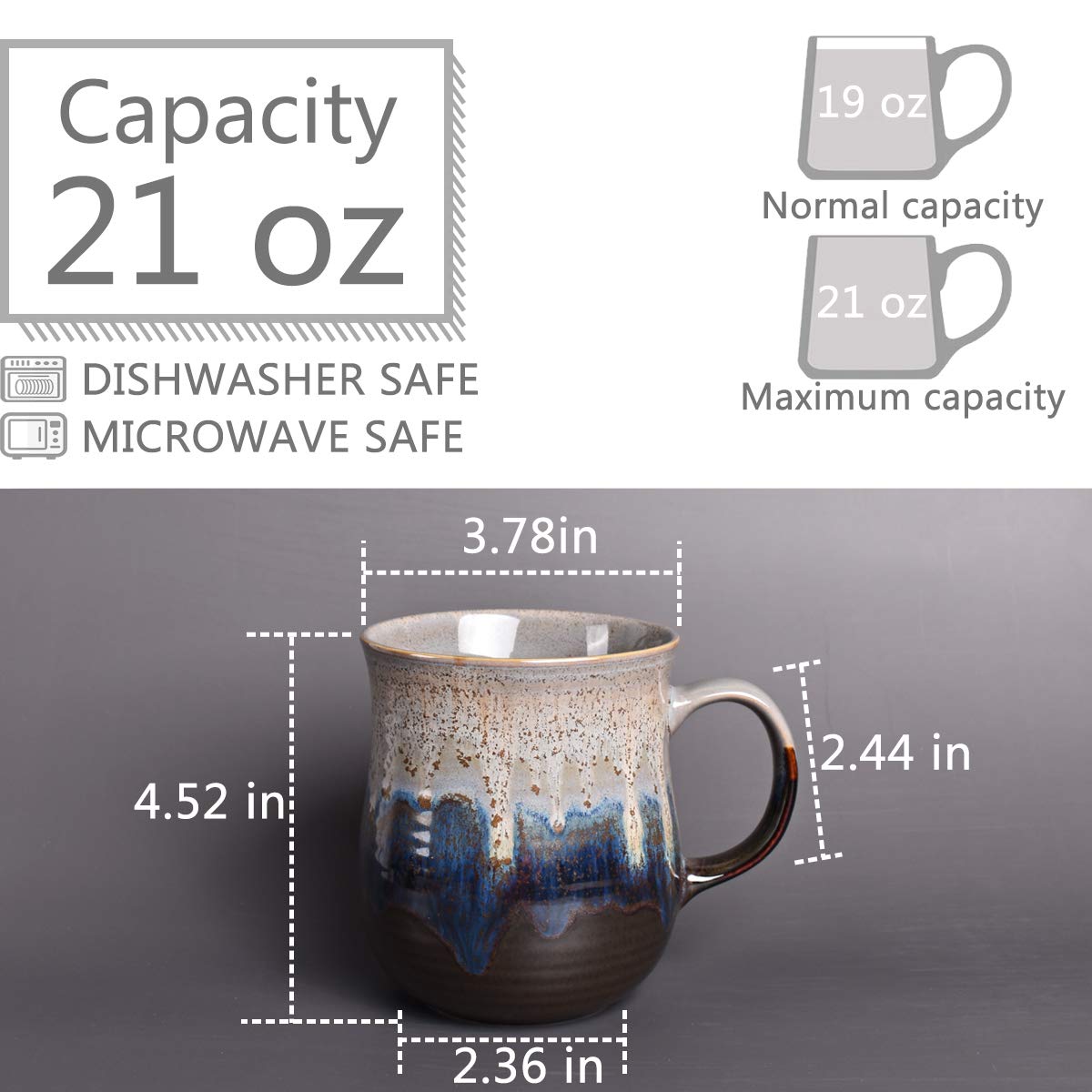 Mango ergonómico de la taza Bosmarlin facilita el agarre cómodo.