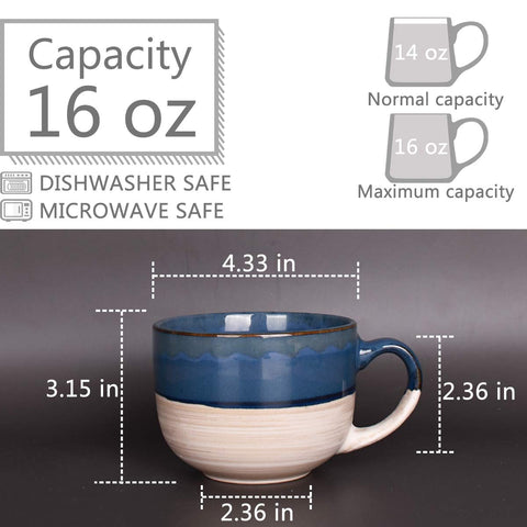 Bosmarlin taza con mango en forma de pregunta para un agarre cómodo.