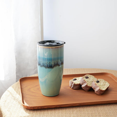 Bosmarlin Taza Trave con funda de cuero, protege la mano.