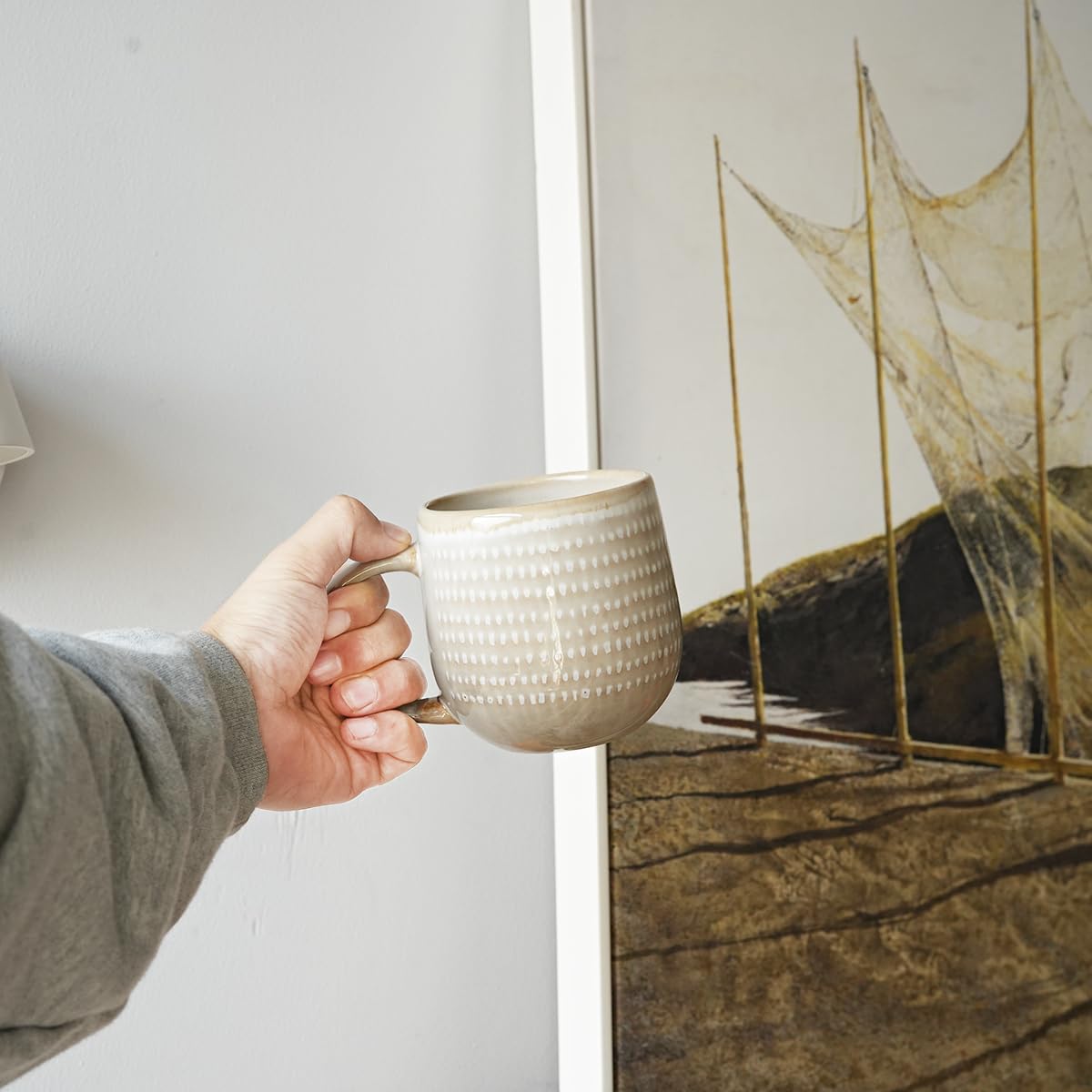 Bosmarlin taza cerámica para uso diario en oficina o casa.