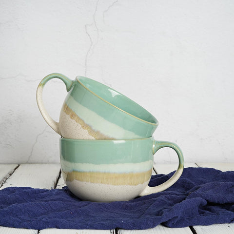Conjunto Bosmarlin de dos tazas, ideal para desayunos.