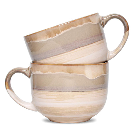 Bosmarlin: taza grande de cerámica de 16 onzas para café diario.