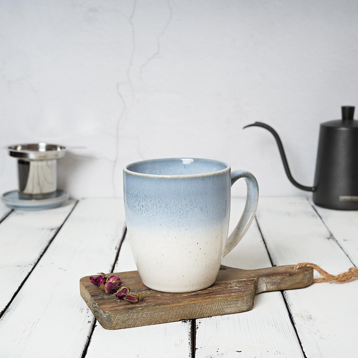 Bosmarlin taza apta para lavavajillas y microondas, limpieza y calentamiento sencillos.