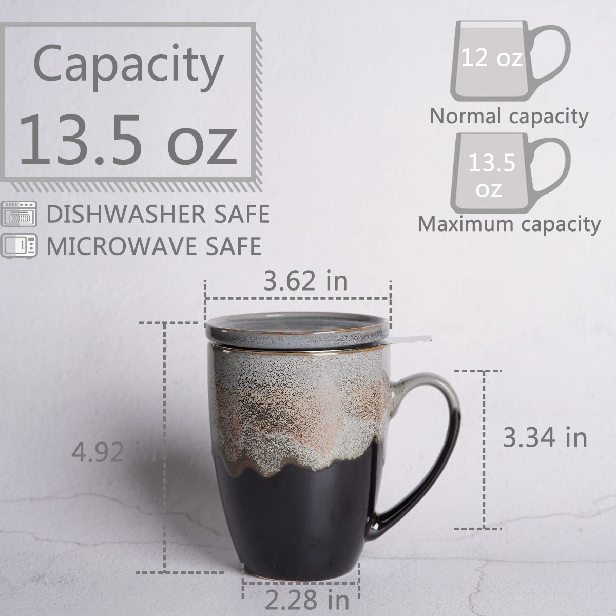 Taza Bosmarlin verde con tapa, mantiene el aroma durante la infusión.