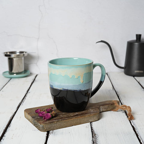 Bosmarlin Taza verde menta con infusor, práctica para rituales de té diarios.