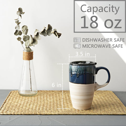 Bosmarlin taza cerámica con asa, cómoda al sostener bebidas