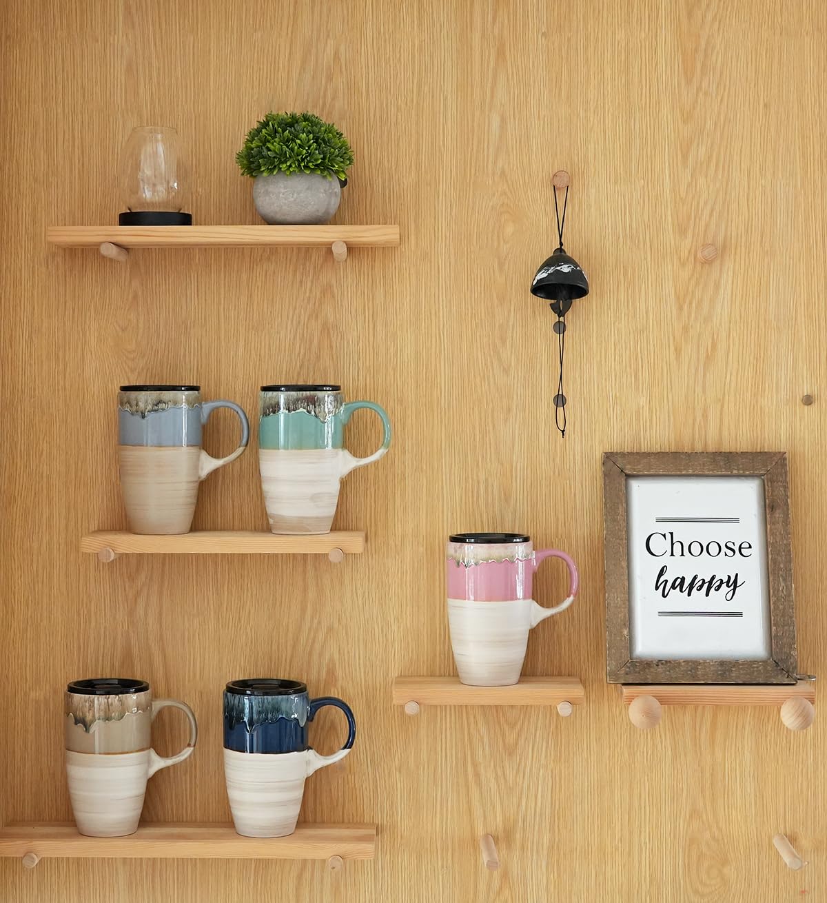 Bosmarlin taza cerámica de 18 onzas, gran capacidad para oficina o hogar