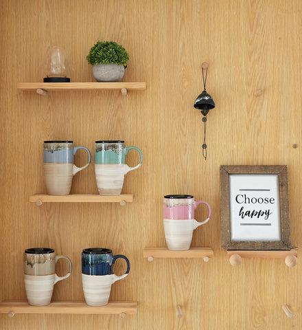 Bosmarlin taza cerámica de 18 onzas, gran capacidad para oficina o hogar