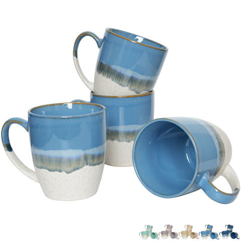 Bosmarlin: tazas de cerámica 4unidades 17oz para café o té.