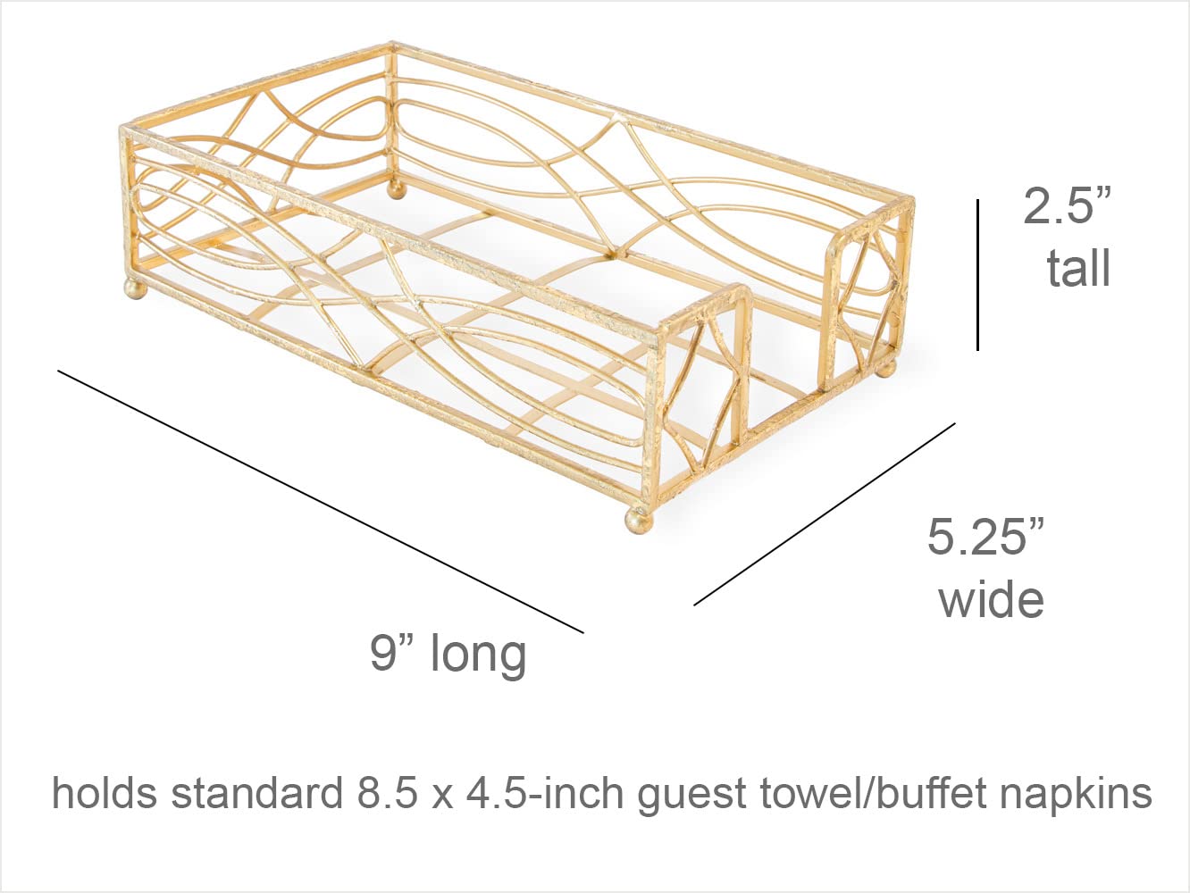 Porta-servilletas Wave Design en buffet, manteniendo las servilletas organizadas.