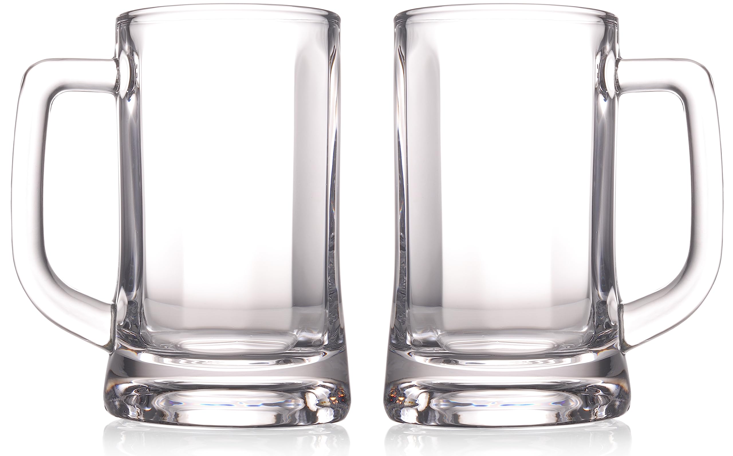 BothEarn Dimple, vaso cervecero claro con asa grande, ideal para beber cómodo.