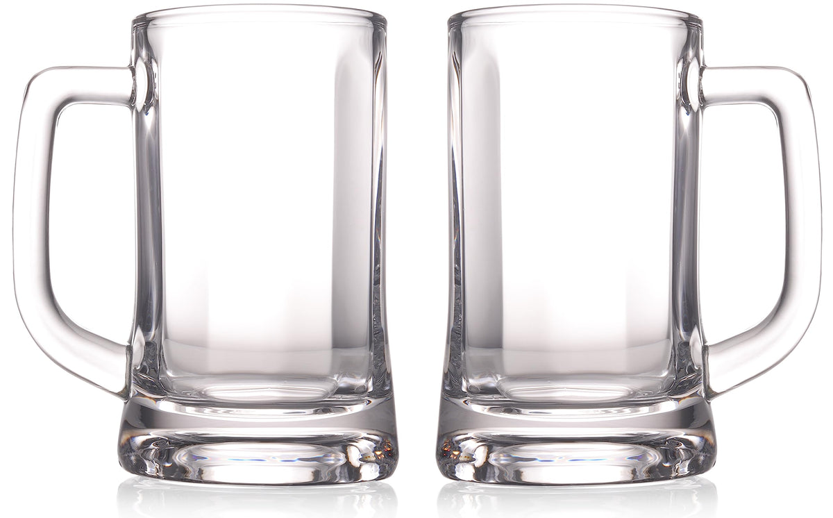 BothEarn Dimple, vaso cervecero claro con asa grande, ideal para beber cómodo.