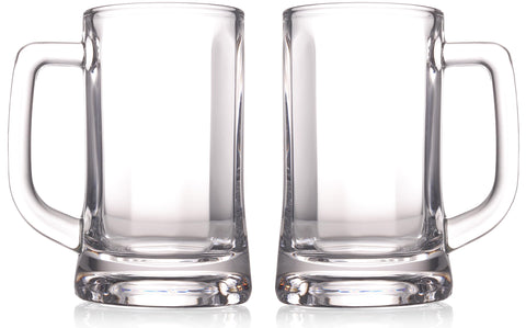 BothEarn Dimple, vaso cervecero claro con asa grande, ideal para beber cómodo.