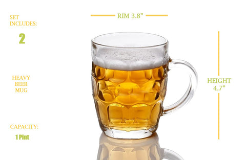 Jarra BothEarn de vidrio grueso con base estable, ideal para bebidas frías.
