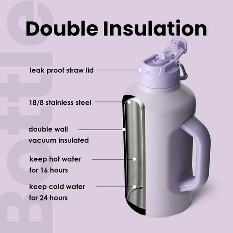 BOTTLE BOTTLE: asa grande facilita sostener la botella durante entrenamientos o excursiones.