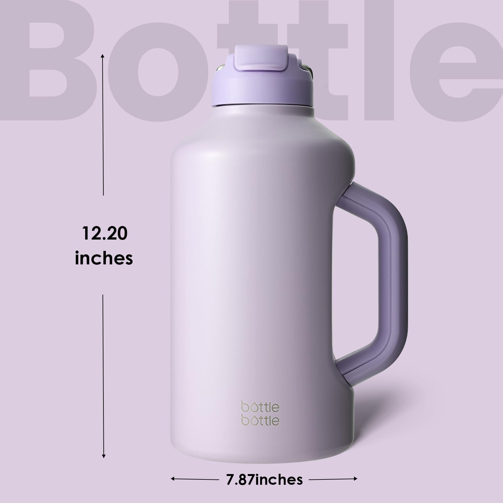 BOTTLE BOTTLE: boquilla amplia con pajilla para beber cómodamente en casa o al aire libre.