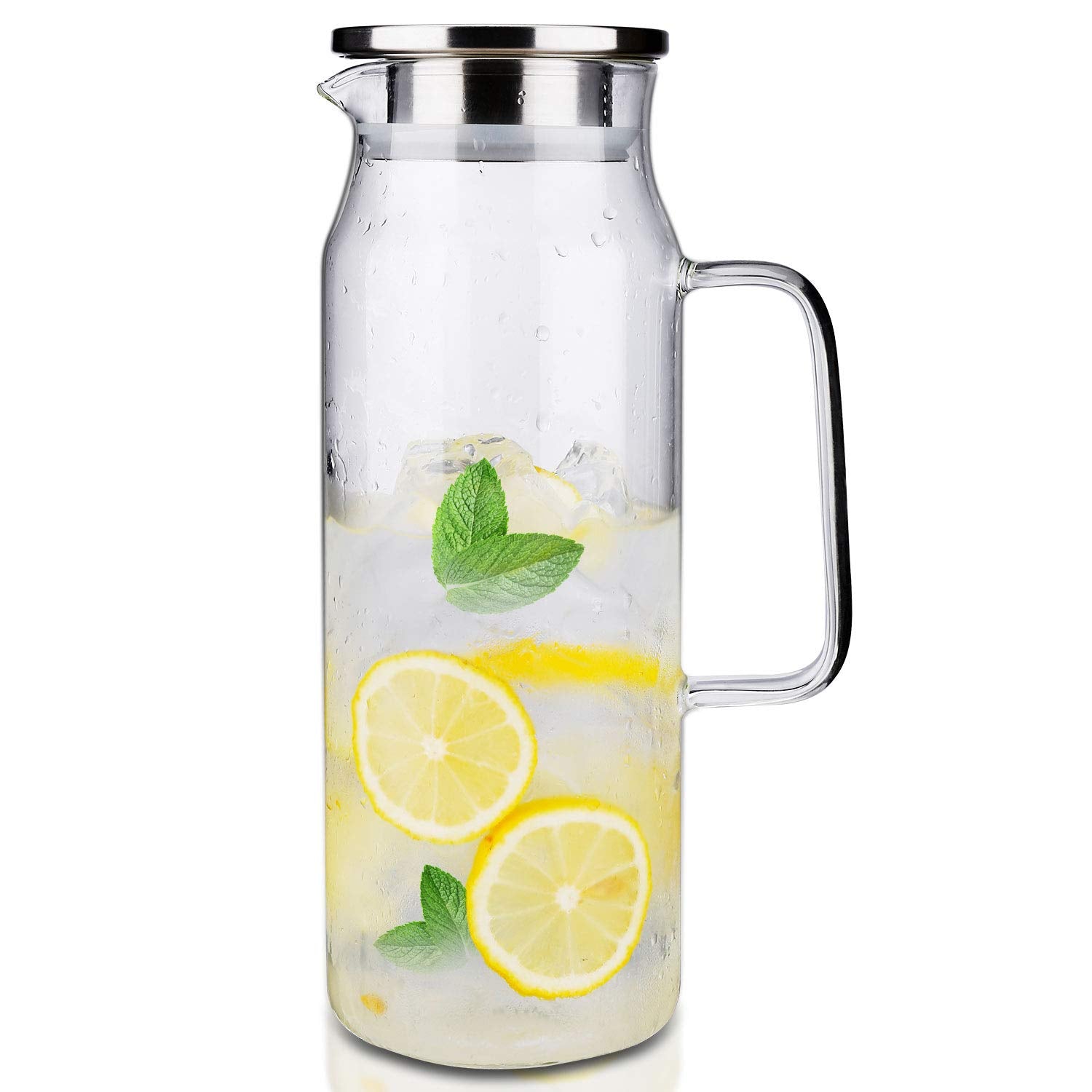 Jarra BOTTLE BOTTLE de vidrio con tapa y asa, ideal para uso diario