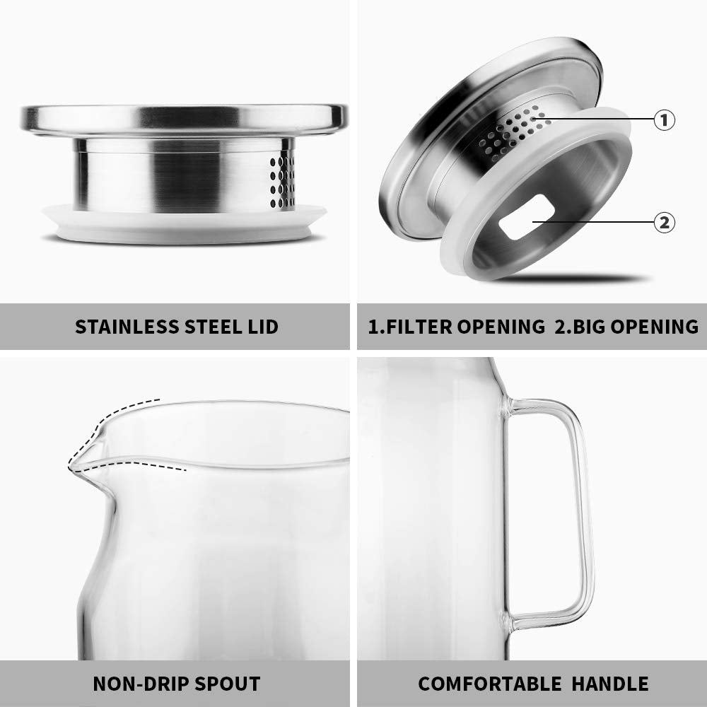 Jarra BOTTLE BOTTLE con vertido anti-goteo para servir sin salpicaduras