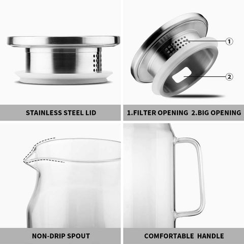 Jarra BOTTLE BOTTLE con vertido anti-goteo para servir sin salpicaduras