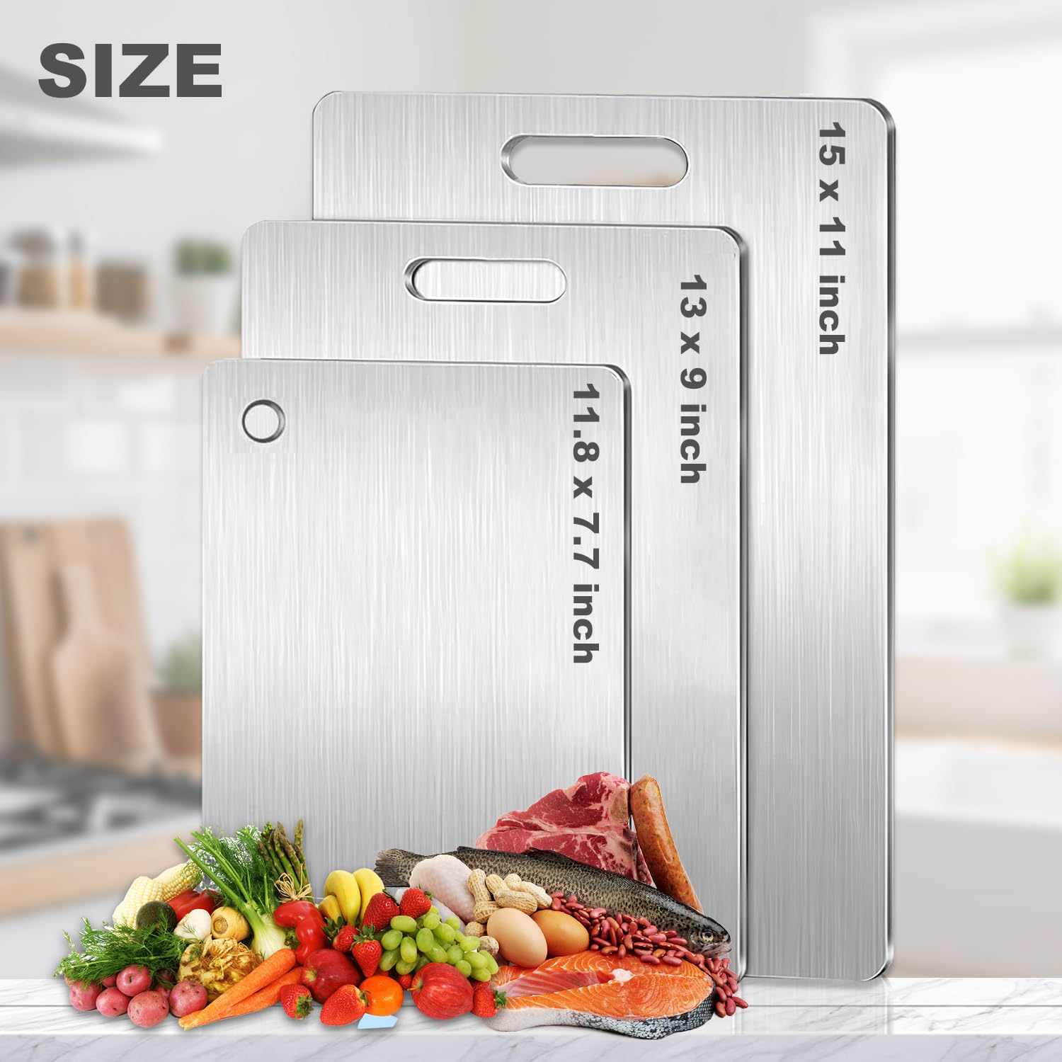 BOTUMIUY tabla de titanio para carnes, frutas y verduras.