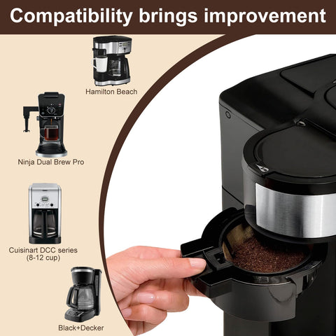 Compatibilidad Bouaida con cafeteras de 8 a 12 tazas para más opciones.