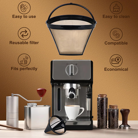 Segundo filtro Bouaida 4 cono reutilizable, adaptable para uso frecuente.