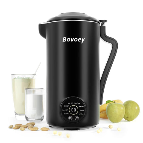 Bovoey: máquina de leche de nueces con tapa automática lista para uso diario