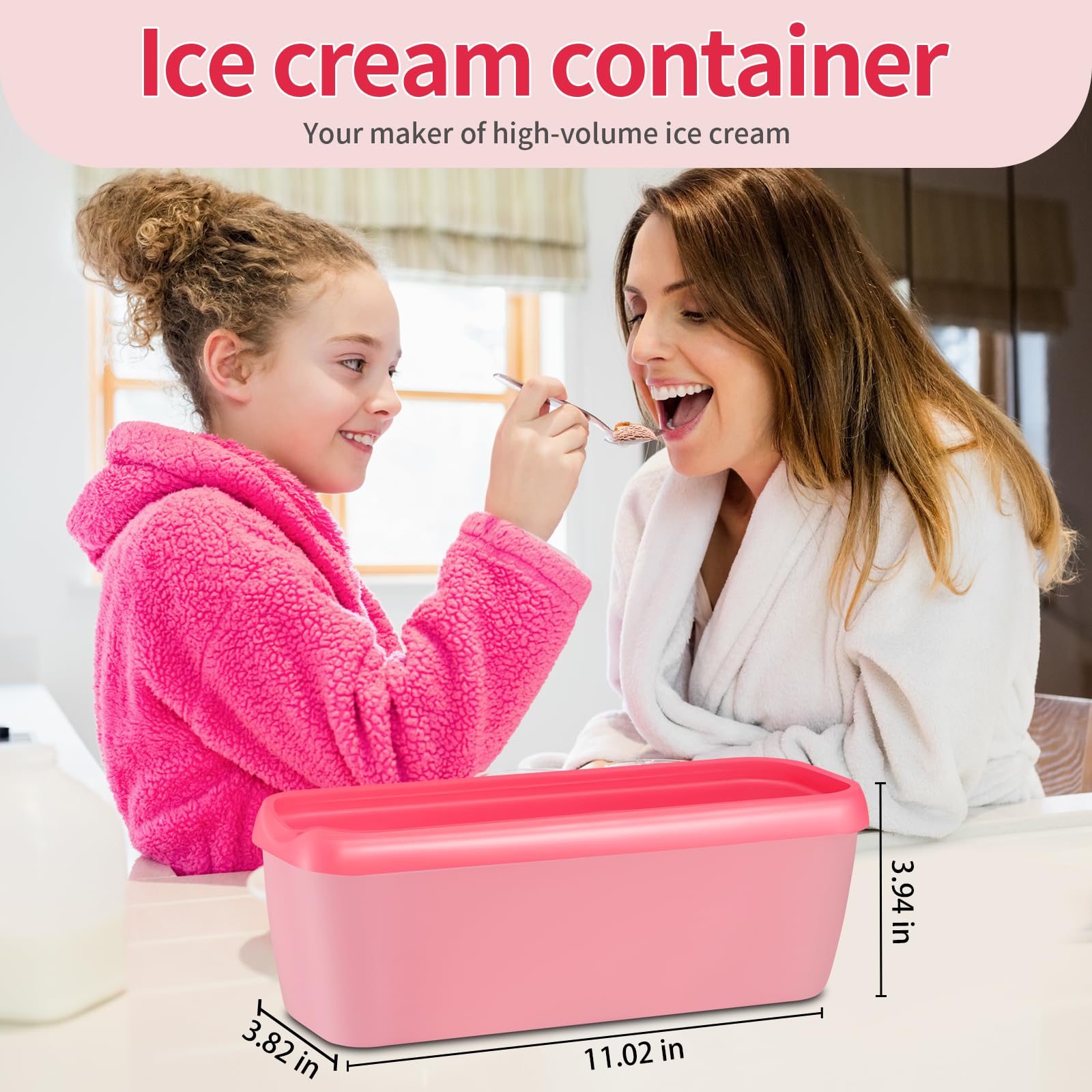 Boxdljh contenedores caseros para helado con diseño apilable y congelación fácil