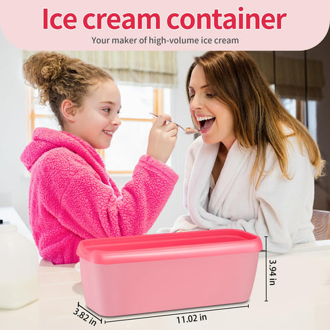 Boxdljh contenedores caseros para helado con diseño apilable y congelación fácil