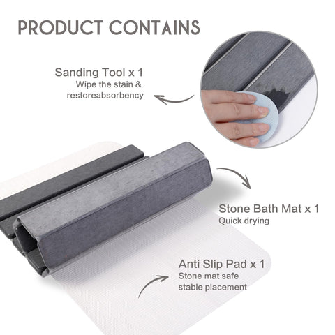 BoxedHome absorción rápida de diatomita para platos y tazas