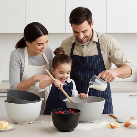 BoxedHome tazones clásicos de 2,5 qt para batidos y mezclas.